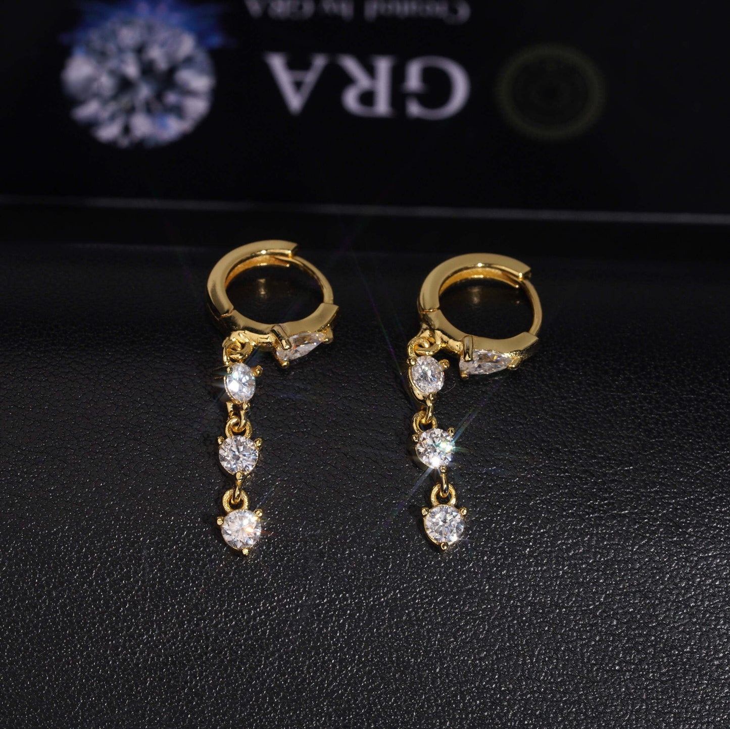 .925 SILVER RD CUT MOISSANITE  DROP EARRING VTER3001